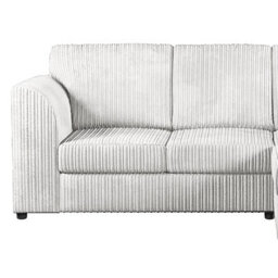 Furnishings For Less UK Luxor Silver Jumbo Cord 4 Seater Corner Sofa Right Hand Facing - Full Back - thumbnail 3