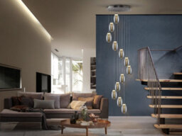 Luminosa Lighting Luminosa Nebula Integrated Led 12 Light Spiral Crystal Cluster Drop Ceiling Pendant Chrome - Uk Stock - thumbnail 2
