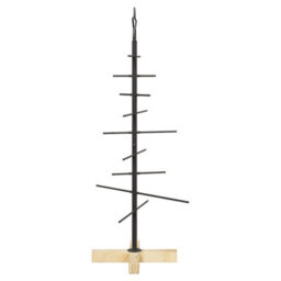 Vidaxl Metal Christmas Tree With Stand Black 90 Cm Powder-Coated Steel - thumbnail 6
