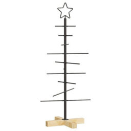 Vidaxl Metal Christmas Tree With Stand Black 90 Cm Powder-Coated Steel - thumbnail 2