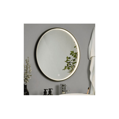 Spa Lighting Spa-44396 Roc 32W Ip44 Led 4000K (Cool White) Illuminated Circular Bathroom Mirror In A Satin Brass Finish
