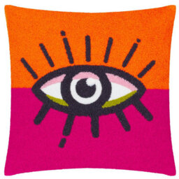 Heya Home All Eyes On You Boucle Feather Filled Cushion - thumbnail 1