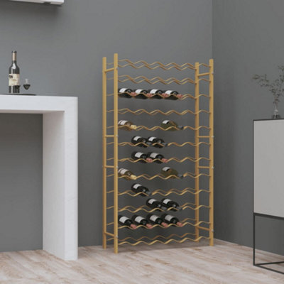 Vidaxl Wine Rack For 72 Bottles Gold Metal - image 1