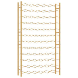 Vidaxl Wine Rack For 72 Bottles Gold Metal - thumbnail 2