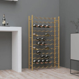 Vidaxl Wine Rack For 72 Bottles Gold Metal - thumbnail 1