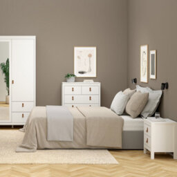Furniture To Go Barcelona Bedside Table 2 Drawers In White - thumbnail 6