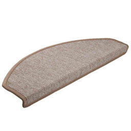 Berkfield Stair Mats 20 Pcs 65X24X4 Cm Light Brown Half Round Large - thumbnail 2