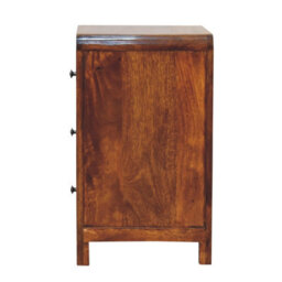 Wyld Haus Thai 3-Drawer Mango Wood Bedside Table In Chestnut Finish - thumbnail 9