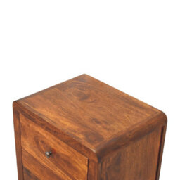Wyld Haus Thai 3-Drawer Mango Wood Bedside Table In Chestnut Finish - thumbnail 6