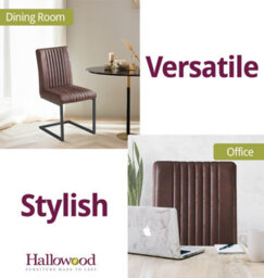 Hallowood Furniture Cullompton Dining Chairs (Cha03) With Leather Effect X 2 - thumbnail 6