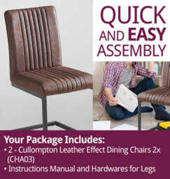 Hallowood Furniture Cullompton Dining Chairs (Cha03) With Leather Effect X 2 - thumbnail 7