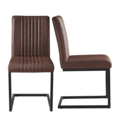 Hallowood Furniture Cullompton Dining Chairs (Cha03) With Leather Effect X 2 - thumbnail 8
