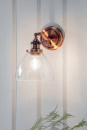 Anson Lighting Pampa Wall Light Finished In Aged Copper Plate And Clear Glass - thumbnail 3