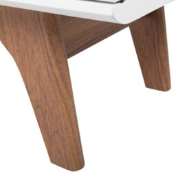 Beliani Tv Stand White Matt Finish Supports Tvs Up To 67 Inches, 149Cm Wide, Five Shelves With Drawers - thumbnail 9