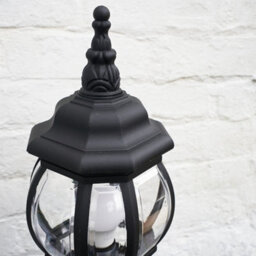 Valuelights Windsor Modern Black Outdoor Garden Ip44 Rated Bollard Lamp Post Light - Complete With 1 X 6W Led Es E27 Bulb - thumbnail 6