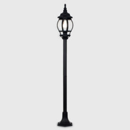 Valuelights Windsor Modern Black Outdoor Garden Ip44 Rated Bollard Lamp Post Light - Complete With 1 X 6W Led Es E27 Bulb - thumbnail 2
