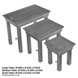 The Furniture Market French Louis Oak Nest Of 3 Side Tables - thumbnail 9