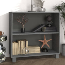 Berkfield Sideboard Dark Grey 85X35X80 Cm Solid Wood Pine