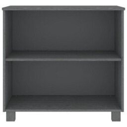 Berkfield Sideboard Dark Grey 85X35X80 Cm Solid Wood Pine - thumbnail 3
