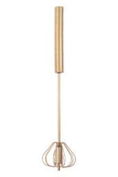 Orsina Innovative Press And Spin Light Gold 30Cm Whisk, Durable Stainless Steel Whisk, Effortless Mixing Best Whisk