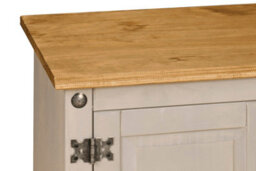 Mews Corona Grey Flat Screen Tv Stand 2 Door Television Cabinet Solid Wood Pine Unit - thumbnail 5