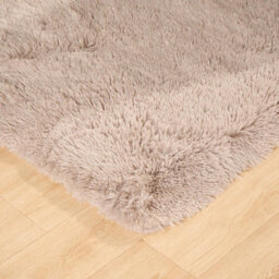 OHS Fluffy Rug Anti-Slip Plain Shaggy Floor Mat, Natural - 160 X 230Cm - thumbnail 3