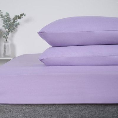 Ohs 2 X Pack Of Housewife Pair Pillowcases Set, Lilac -  50 X 75Cm - image 1