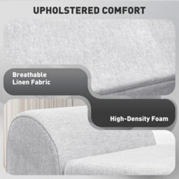 Wyld Haus Nesama Linen Light Grey Lift-Top Storage Bench With Armrests, L132 X D42 X H50Cm - thumbnail 7