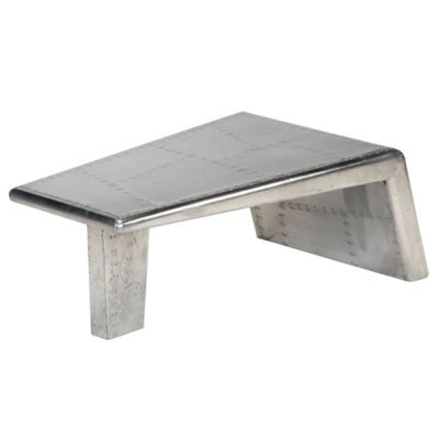 Berkfield Industrial Aviator Coffee Table Aluminium Vintage Aircraft Airman Style - image 1