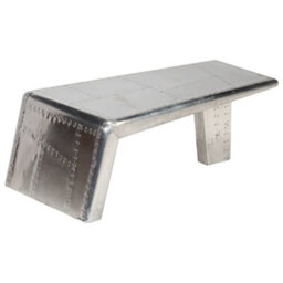 Berkfield Industrial Aviator Coffee Table Aluminium Vintage Aircraft Airman Style - thumbnail 8