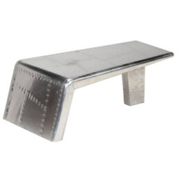 Berkfield Industrial Aviator Coffee Table Aluminium Vintage Aircraft Airman Style - thumbnail 9