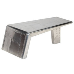 Berkfield Industrial Aviator Coffee Table Aluminium Vintage Aircraft Airman Style - thumbnail 7