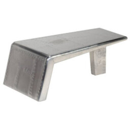 Berkfield Industrial Aviator Coffee Table Aluminium Vintage Aircraft Airman Style - thumbnail 4
