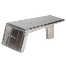 Berkfield Industrial Aviator Coffee Table Aluminium Vintage Aircraft Airman Style - thumbnail 6