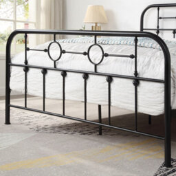 SlumberWorx Ware Victorian Industrial Design Black Metal Bed Frame - Double / King - thumbnail 5