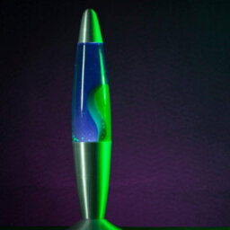 Trendi 16 Inch Motion Lava Lamp Aluminium Base Relaxation Mood Light Green Wax Blue Liquid - thumbnail 3