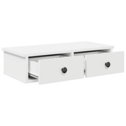 Berkfield Wall Shelf With Drawers White 60X25X15 Cm Engineered Wood - thumbnail 7