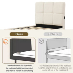 Single Upholstered Hydraulic Storage Bed With Headboard And Large Storage Space - thumbnail 8