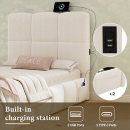 Single Upholstered Hydraulic Storage Bed With Headboard And Large Storage Space - thumbnail 5