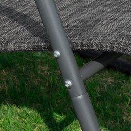 Sobuy Ogs47-Ms, Indoor Outdoor Garden Rocking Sun Lounger Recliner Relaxing Chair With Side Bag, Black,w145Xd57Xh82 - thumbnail 6