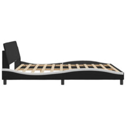 Berkfield Bed Frame Without Mattress Black And White 180X200 Cm Super King Faux Leather - thumbnail 5