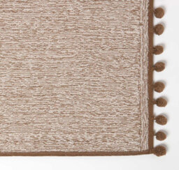 Homescapes Tufted Chocolate Brown 100% Cotton Bath Mat With Pom Pom Edges 50 X 80 Cm - thumbnail 4