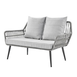 Home Detail Santorini  Rope Garden Lounge Set, Grey - thumbnail 3