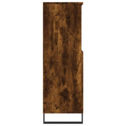 Berkfield Modern Highboard Smoked Oak 60X36X110 Cm Engineered Wood - thumbnail 7