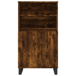 Berkfield Modern Highboard Smoked Oak 60X36X110 Cm Engineered Wood - thumbnail 6