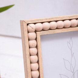 "Annibells Natural Wood Beaded Bobbin Photo Frames (16985) - 5X7""" - thumbnail 2