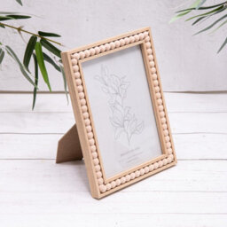 "Annibells Natural Wood Beaded Bobbin Photo Frames (16985) - 5X7""" - thumbnail 1