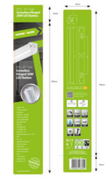 CGC Lighting Cgc 20W Twin Led Batten 2Ft 0.6M Ip20 Hinged Strip Light 2600 Lumen 4000K - thumbnail 4