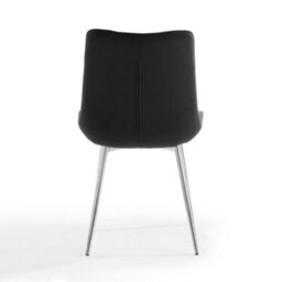 Home Detail Alba Velvet Dining Chair Set Of 2, Black With Silver Legs - thumbnail 3