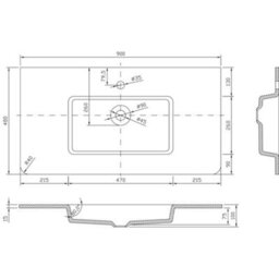 Plum&clay Eden Light Oak Wall Hung Vanity Unit With White Glass Basin (W)900mm - thumbnail 9